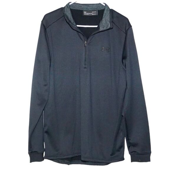 Under Armour Black Loose Coldgear Men's Pullover, Large - Picture 1 of 4